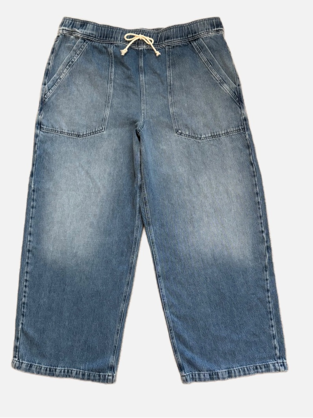 Nuuds Wide Leg Pull On Denim Jeans Women's XXL - Picture 3 of 12